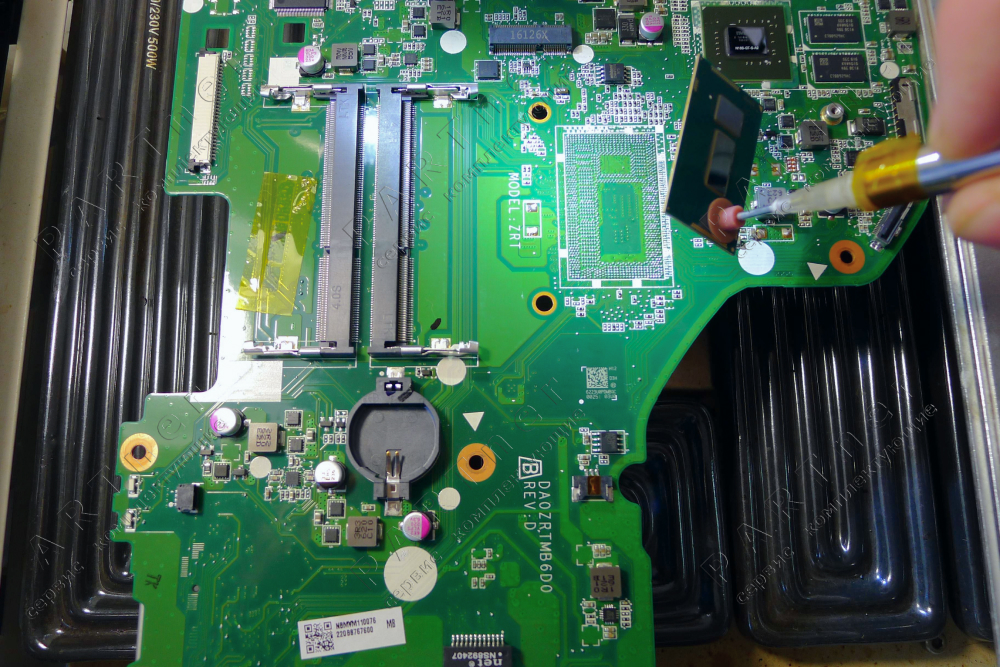Замена центрального процессора Acer Extensa 2511G